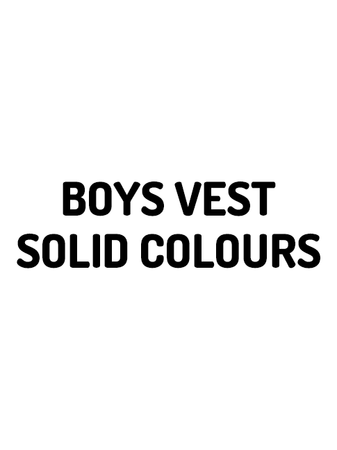 BOYS VEST SOLIDCOLOURS
